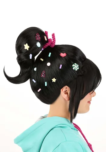 Vista 4 de Peluca Vanellope Disney para Niños y Niñas Wreck it Ralph Multicolor