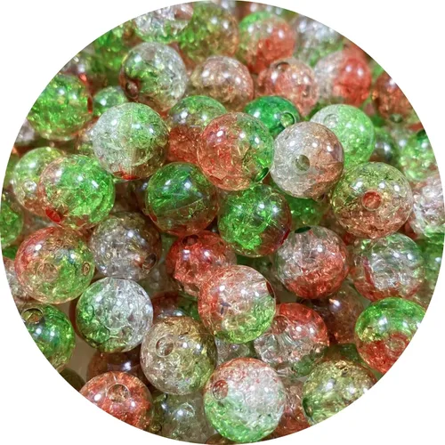 Vista 17 de 300 piezas cuentas de acrílico de 8 mm con grietas, cuentas redondas de cristal acrílico para hacer joyas, pulseras, collares, manualidades