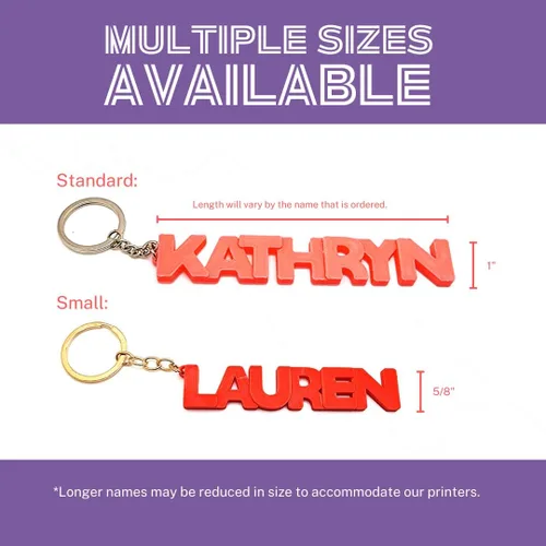 Vista 4 de Bold Letter Personalized Keychain, 3D Printed Keyring, Custom Name, Personalised Party Favor, 3D Printed Keychain, Stocking Stuffer (Custom)