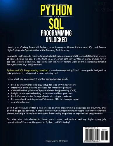 Vista 2 de Python and SQL Programming Unlocked 7 IN 1 Conquer Coding Fears, Master Databases & Transform into an IT Expert with this Comprehensive Course Guide