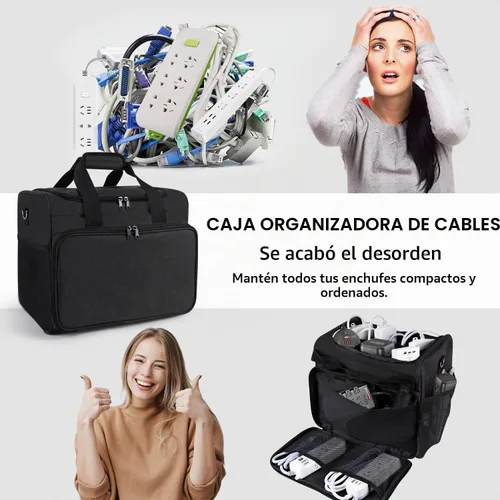 Vista 7 de Bolsa organizadora de cables, caja de gestión de cables