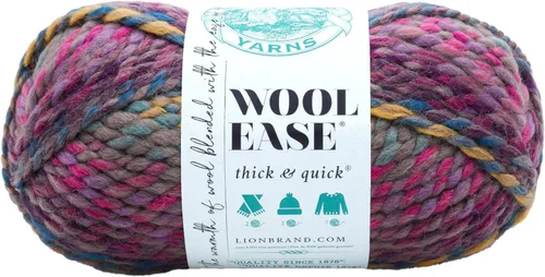 Vista 57 de Lion Brand Yarn - Ovillo de lana Wool-Ease Thick & Quick color fuerza aérea Super Bulky Wool Acrylic Blend Fiber for Soft Hats, Sweaters, Chunky
