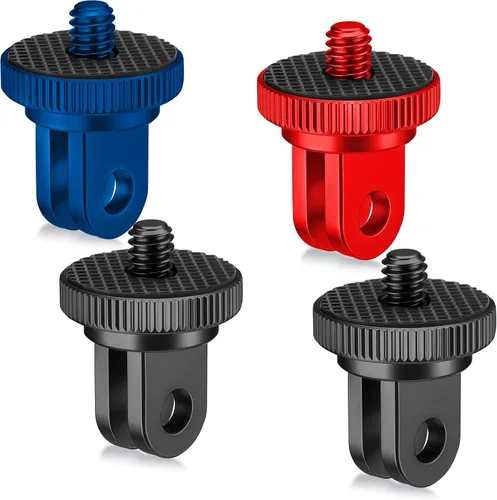 Vista 8 de Frienda 4 adaptadores de trípode compatibles con Gopro 1/4-20, negro