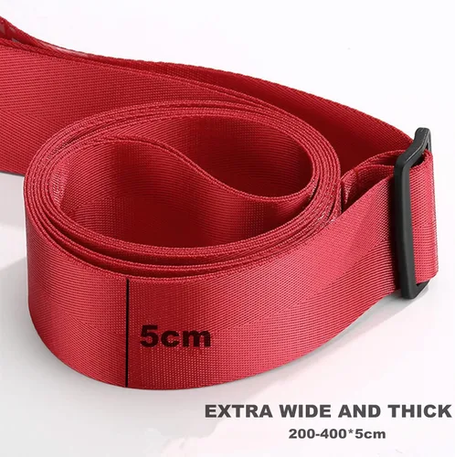 Vista 8 de Correas cruzadas de equipaje para maletas de 20-34 pulgadas Correa de equipaje cruzada Correas de equipaje extra largas para maletas grandes (rojo)