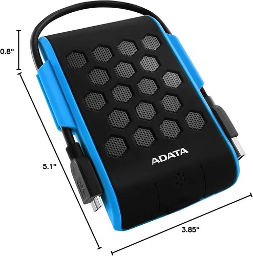 Vista 6 de ADATA HD720 2TB USB 3.0 Impermeable/a prueba de polvo/resistente a los golpes, disco duro externo, azul (AHD720-2TU3-CBL)