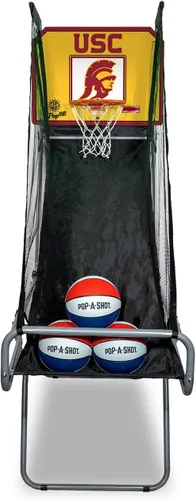 Vista 29 de Pop-A-Shot - Tailgate Game with NCAA Graphics l Arcade Basketball Inside, Out, and On The Go Infrared Sensor Scoring 3 Balls Foldable