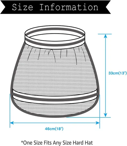 Vista 4 de Evridwear Protector solar de cuello de alta visibilidad con rayas reflectantes, sombra de seguridad con banda elástica de malla transpirable