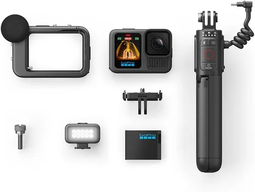 Vista 4 de GoPro HERO13 Black Creator Edition – Kit completo de creación de contenido y vlogging con agarre de batería Volta, Media Mod, Light Mod, batería