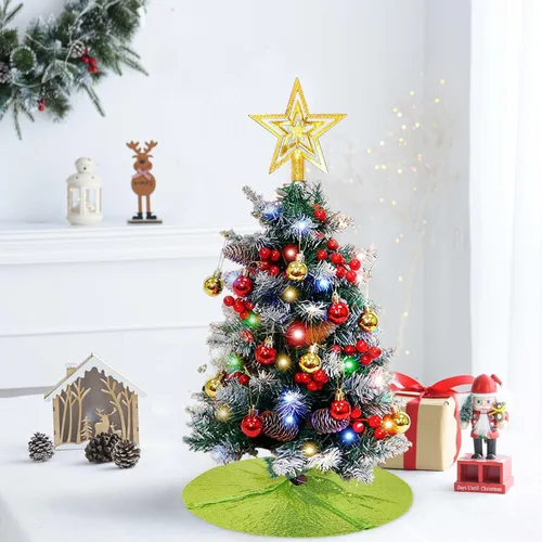 Vista 18 de DUOBAO Falda de Árbol Rosa de Navidad Brillante Faldas de Navidad Halloween Mini 24 Pulgadas Adorno, Elegante Decoración para Hogar Exterior e