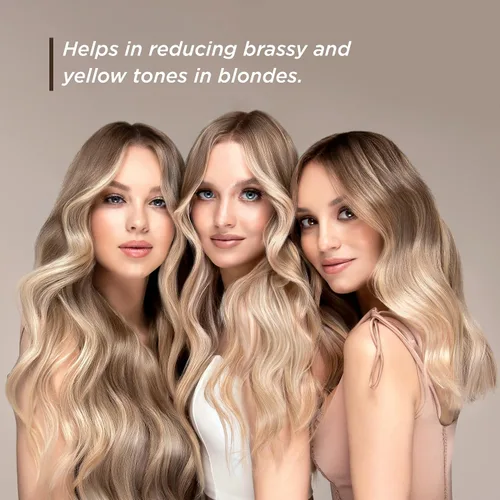 Vista 9 de MOEHAIR Champú color rubio vibrante Neutraliza los tonos amarillos Elimina el cobrizo Sin parabenos ni sulfatos Champú morado con protección