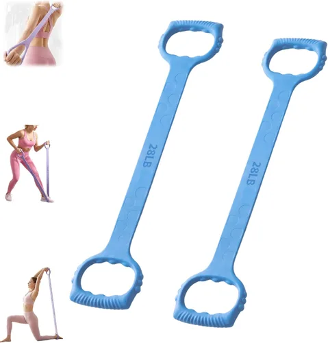 Vista 15 de Figura 8 Banda de resistencia de fitness, Figura 8 bandas de ejercicio para mujeres y hombres, 8 bandas de goma de resistencia en forma de brazos