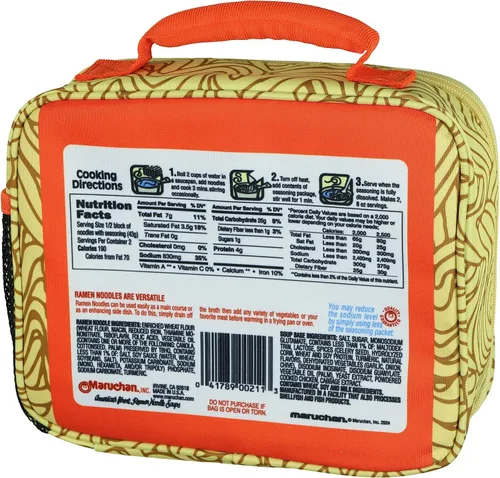 Vista 2 de Maruchan Ramen - Lonchera con aislamiento de cara feliz Kawaii