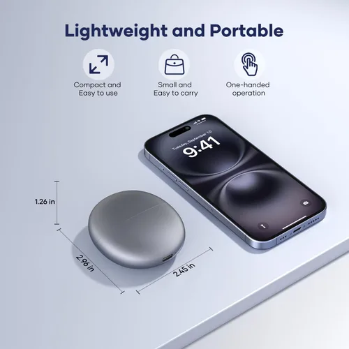 Vista 4 de Cortaúñas eléctrico con carga USB: cortaúñas automático con luz LED y almacenamiento de clip, recortadora de uñas de seguridad recargable por USB