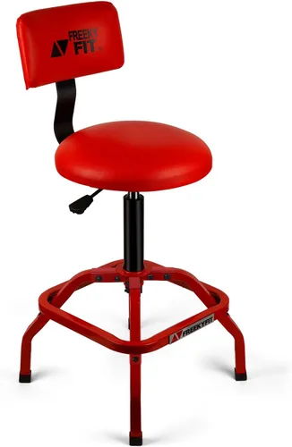 Vista 11 de Taburete de tienda con respaldo, taburete de garaje mecánico para taller, taburetes de tienda ajustables, taburetes acolchados para banco de trabajo