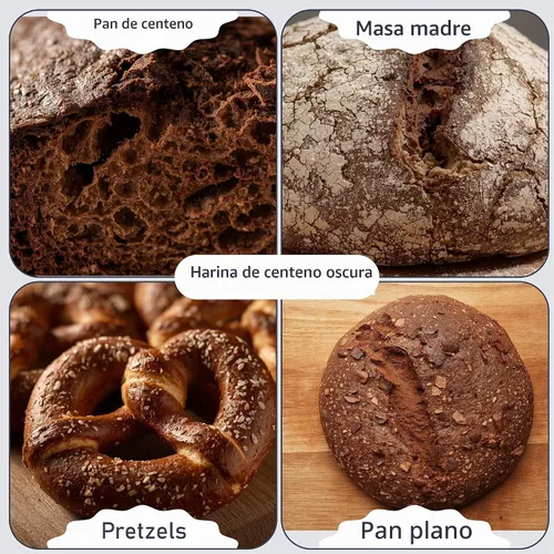 Vista 6 de Great River Milling Harina de centeno oscuro orgánica Grano entero, sin transgénicos, kosher, sin bromatos Sabor terroso para pan de centeno