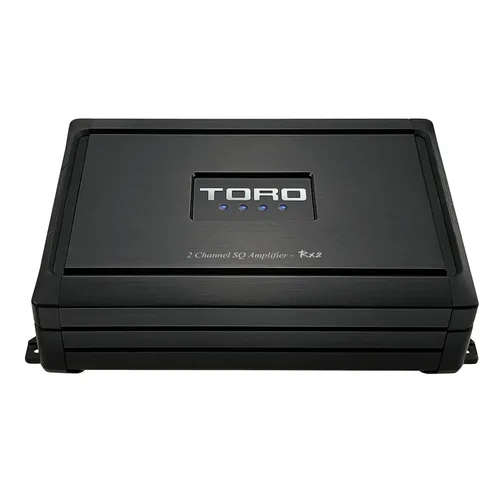 Vista 2 de TORO TECH Amplificador de coche RX2 de 2 canales 65W x 2 RMS @ 4Ω / 90W x 2 @ 2Ω - Amplificador MOSFET clase A/B con encendido automático
