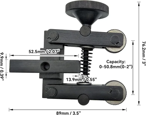 Vista 2 de HFS (R) Soporte de herramienta de moleteado ajustable con 6 ruedas para mini tornos 0-2 "de capacidad