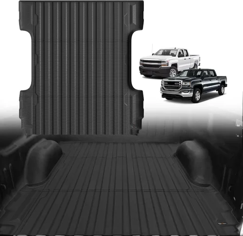Vista 46 de TripleAliners - Tapete para caja de camioneta (de ejes) de 5 pies, encaje perfecto para pick-up de carga, accesorio de protección de vehículo