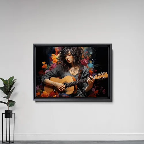 Vista 5 de Print guitar canvas print wall decor, ready to hang wall print, design canvas print, Canvas Wall Dekor
