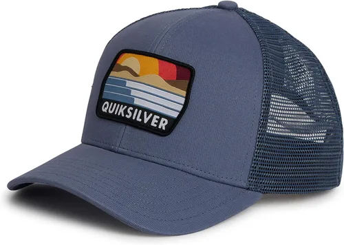 Vista 8 de Quiksilver Gorra de béisbol de algodón premium ajustable con cierre a presión y logotipo para hombre Negro