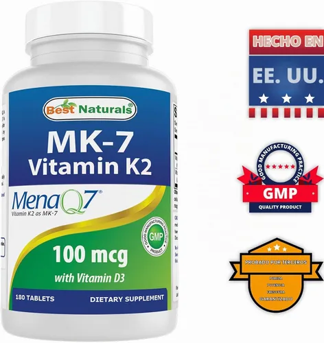 Vista 7 de Best Naturals Biotina 10,000 Mcg y Vitamina K2 (MK7) con D3