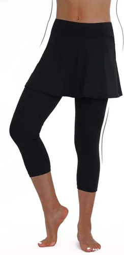Vista 3 de ANIVIVO Women Tennis Skirted Leggings with Pockets, Capris Yoga Leggings with Skirts&Tennis Pickleball Clothing
