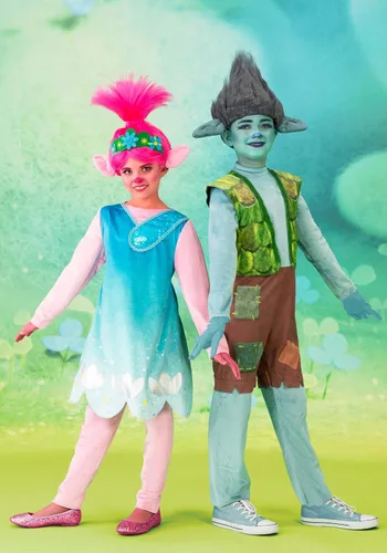 Vista 4 de Disguise Disfraz de amapola Trolls World Tour Deluxe con leggings