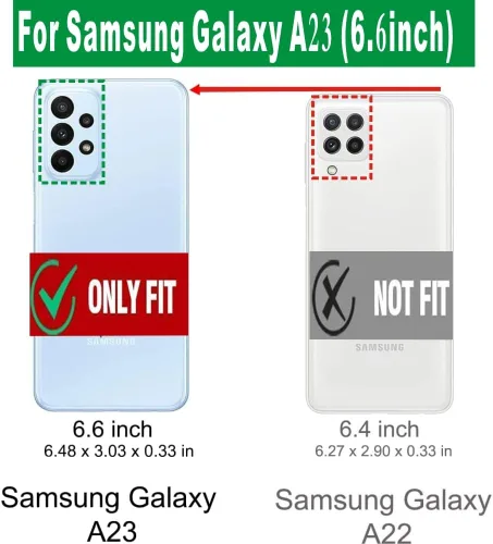 Vista 2 de Compatible con Samsung Galaxy A23 5G, absorción de golpes flexible de goma TPU funda protectora para teléfono celular Galaxy A23 5G funda