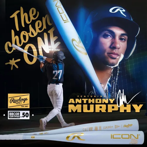 Vista 2 de Rawlings 2026 ICON The Chosen One Bate de béisbol BBCOR -3 Drop Barril de 2 5/8 pulgadas 1 pieza Compuesto