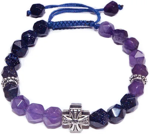 Vista 17 de Pulseras de la amistad, pulsera de obsidiana negra arcoíris para mujeres y hombres, 0.394 pulgadas (0.394 in), ojo de tigre, hematita y cristal