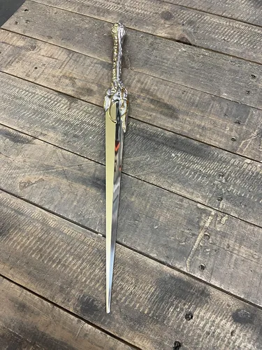 Vista 3 de Generic Espada medieval de daga de fantasía con funda de cuero