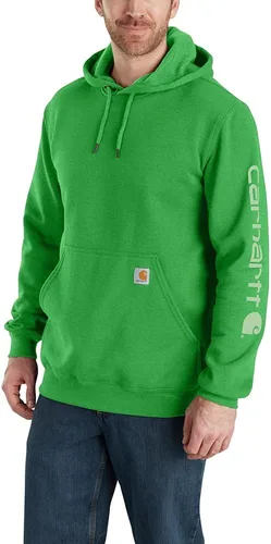 Vista 10 de Carhartt Sudadera de ajuste holgado para hombre con logotipo en la manga, de peso medio, gráfica, liquidación Terreno ámbar