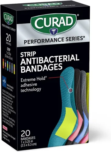 Vista 9 de CURAD Vendajes antibacterianos de la serie Performance, 1" x 3.25", 20