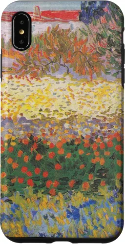 Vista 11 de iPhone 16 Vincent Van Gogh - Jardín floreciente con camino - caso de Arles