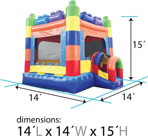 Vista 5 de TentandTable Casa inflable para niños de 5 a 12 años, castillo animoso de grado comercial para adultos, casa de salto, incluye soplador de aire