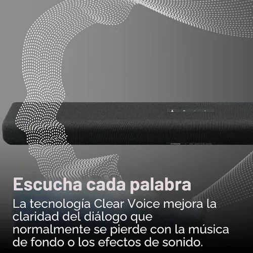 Vista 4 de Barra de sonido YAMAHA SR-B40A Dolby Atmos con subwoofer inalámbrico (Negro)