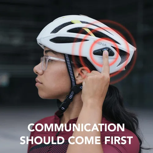 Vista 3 de Casco de Ciclismo en Carretera Sena R2 / R2 EVO / (Alexa Incorporada) solo R2X, Comunicaciones Inteligentes Bluetooth y de Intercomunicador de Malla