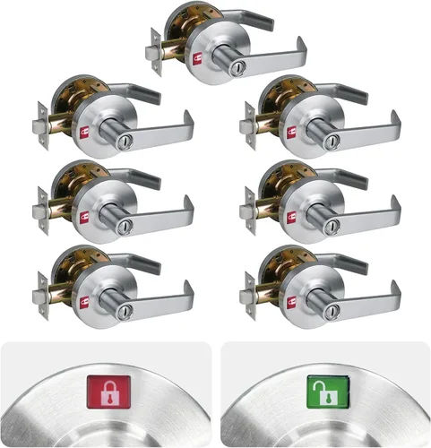 Vista 11 de ANSI Grado 2 Manija de Puerta de Entrada Comercial con Llave, Certificada UL, Cumple ADA, Cromo Satinado 26D, GRD2-72ET-1P
