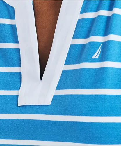 Vista 7 de Nautica Vestido polo de algodón elástico sin mangas con cuello en V para mujer