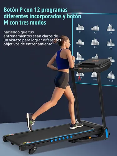 Vista 8 de Merax Cinta de correr inclinada: cinta de correr 4 en 1 con inclinación 6%, cinturón de 7 capas de capacidad de 350 libras, cintas de correr