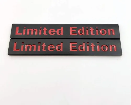 Vista 7 de 2X Emblema de Logo de Edición Limitada de Metal Cromado Insignia Auto 3D Premium Calcomanía Trasera del Maletero del Coche Calcomanía Lateral