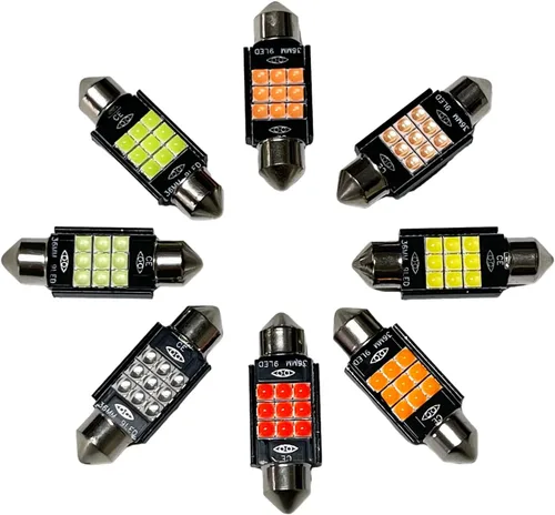 Vista 2 de SOCAL-LED - Bombilla LED de 0.157 x 1.220 in de Canbus Super Bright 3030 Chipset para interior de coche, luz de cúpula DE3175, luz de mapa, azul