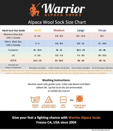 Vista 4 de WARRIOR ALPACA SOCKS - Regular Weight - Therapeutic Diabetic - Loose Extra Wide Top - Unisex