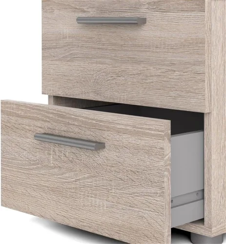 Vista 9 de Juego contemporáneo de 2 piezas para dormitorio con 2 cajones fácil de montar en trufa