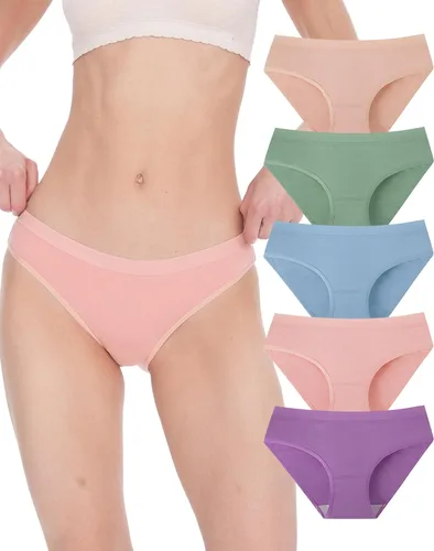 Vista 13 de BAMBOO COOL Ropa interior de bikini para mujer, bragas hipster, suaves, elásticas, transpirables, paquete de 5