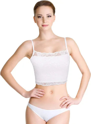Vista 2 de Bencailor Paquete de 6 camisolas de encaje para mujer, parte superior sin mangas, brasier corto para niñas