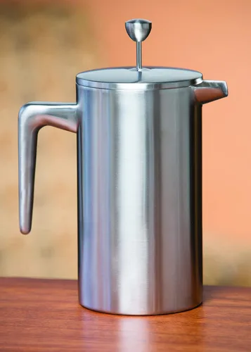 Vista 2 de Service Ideas Prensa francesa de café de doble pared, 12oz, acero inoxidable PDWSA350BS en cepillado