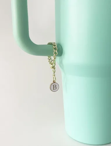 Vista 3 de Tovly Stanley Cup - 2 piezas de accesorios de letras con nombre de identificación inicial con mango personalizado para vaso Stanley