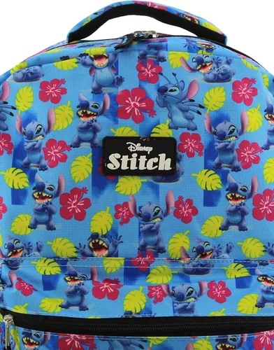 Vista 5 de Lilo and Stitch - Mochila escolar de 16 pulgadas para niño Azul Patchwork talla única Clásico