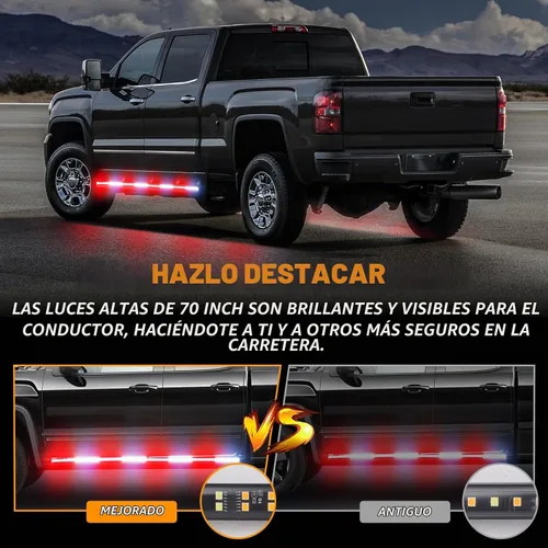 Vista 2 de XRIDONSEN - 2 luces estroboscópicas de 70 pulgadas, 864 luces LED Rojo/Blanco